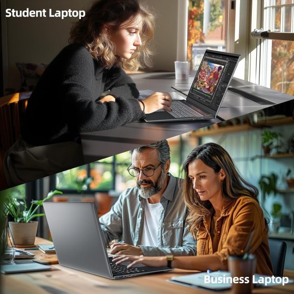 ⁦SGIN 17.3 Inch Laptop 4GB RAM 128GB SSD ROM Notebook, Core I3, FHD IPS, 2 x USB 3.2, Bluetooth 4.2, Dual Band WiFi, Expandable Memory 512GB TF 7000mAh⁩ - الصورة ⁦8⁩