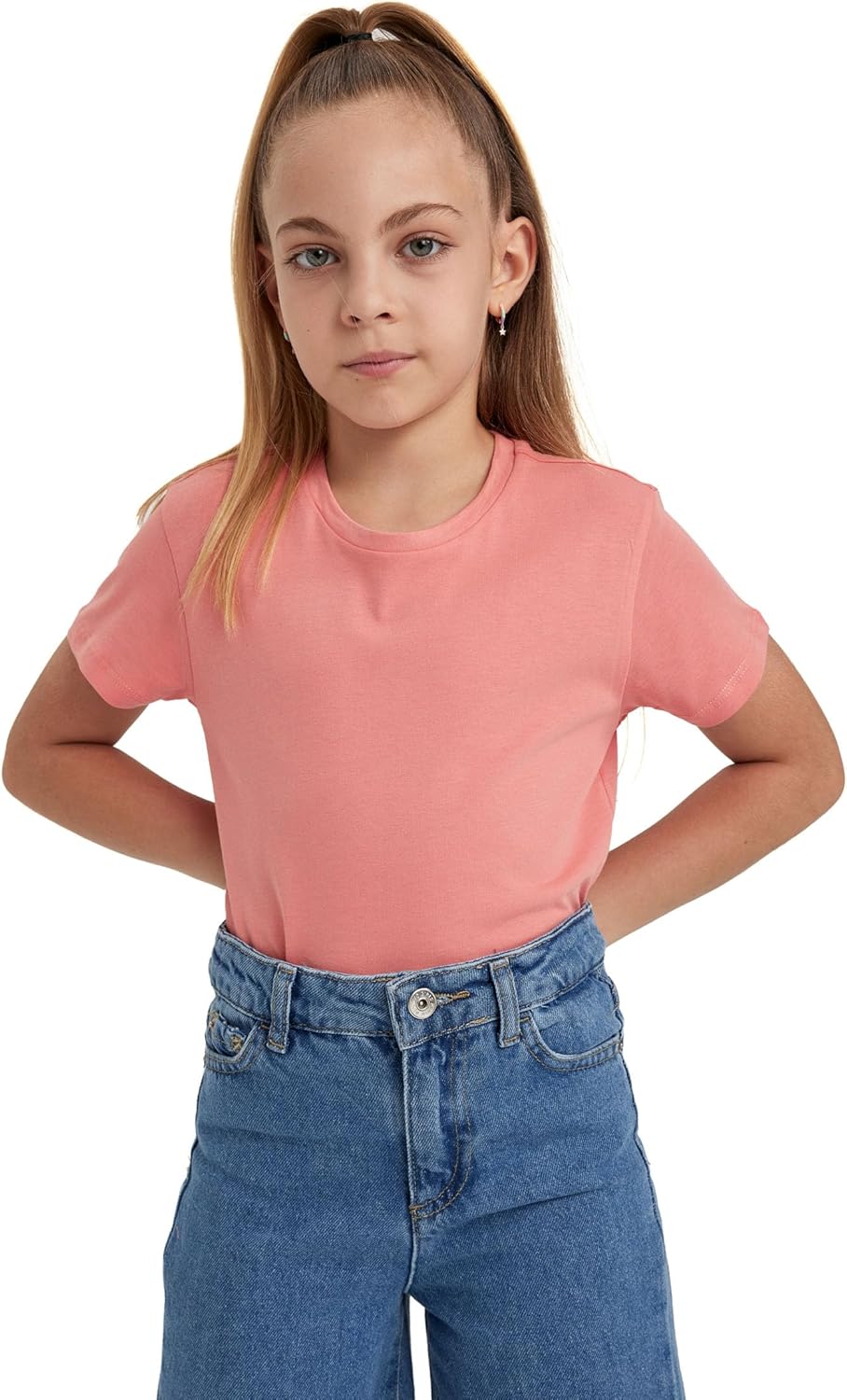 DeFacto Girl's B0672a8 T-Shirt 1 DeFacto Girl's B0672a8 T-Shirt