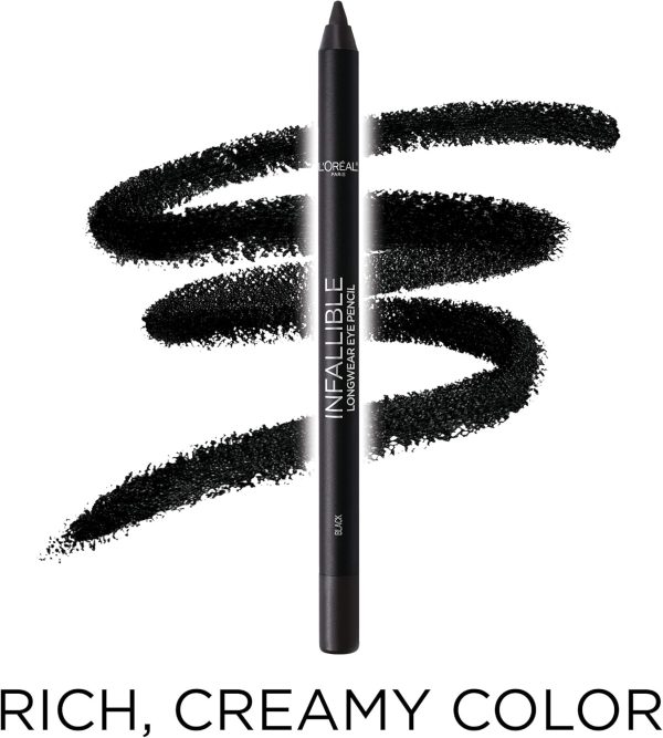 ⁦L’Oréal Paris Makeup Infallible Pro-Last Pencil Eyeliner, Waterproof and Smudge-Resistant, Glides on Easily to Create any Look, Brown, 0.042 oz.⁩ - الصورة ⁦4⁩