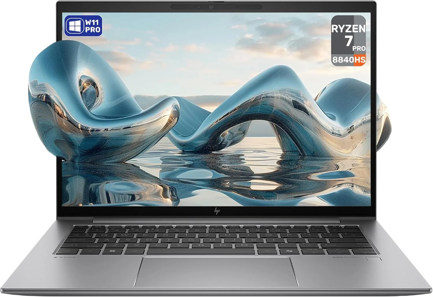 HP ZBook Firefly G11 Mobil Workstation, AMD Ryzen 7 Pro 8840HS, 64 GB DDR5 RAM, 4 TB PCIe SSD, 14" WUXGA (1920x1200) Display, AMD Radeon 780M, Backlit Keyboard, W11 Pro, Silver