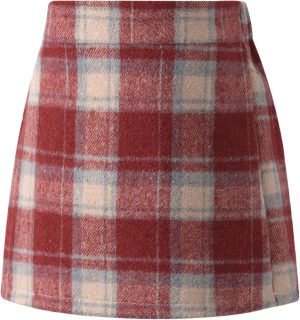 SEAUR Kids Girls Short Skirt Tweed Mini Skirt Elasticated Waist Plaid School Skorts A-line Elegant Skirt with Lining Shorts for Fall Winter 110-170