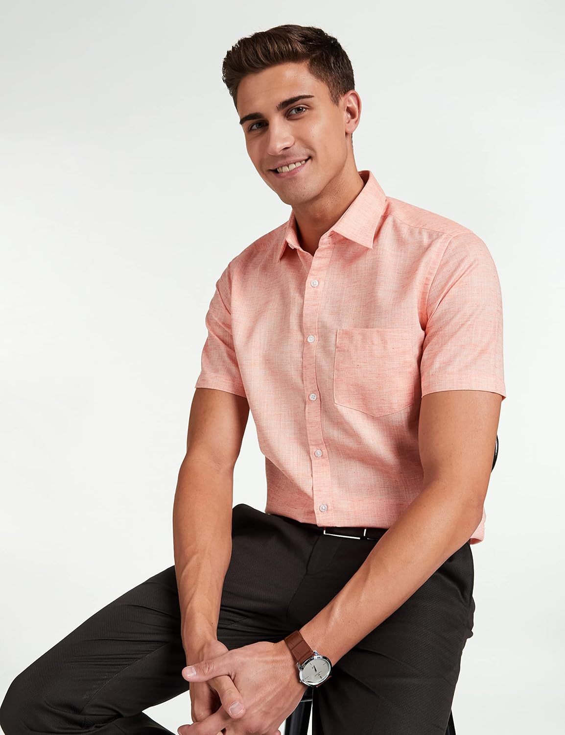 Diverse Men's Solid Regular Fit Formal Shirt 3 Diverse Men's Solid Regular Fit Formal Shirt - الصورة 3