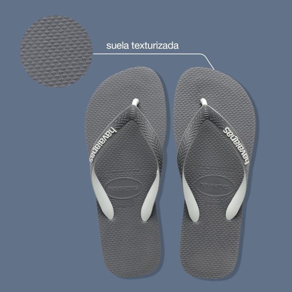 ⁦Havaianas Unisex's Top Logomania Flip Flops, Ruby Red, 43/44 EU⁩ - الصورة ⁦3⁩