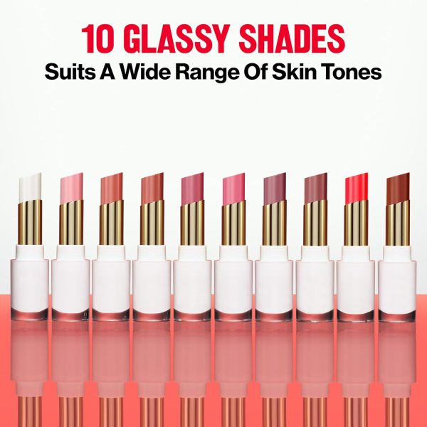 ⁦Revlon Super Lustrous Glass Shine Balm, Moisturizing Lip Makeup, Shiny Finish, Made with Hydrating and Nourishing Ingredients for Comfortable Wear, 008 Rum Raisin, 0.11 oz⁩ - الصورة ⁦8⁩