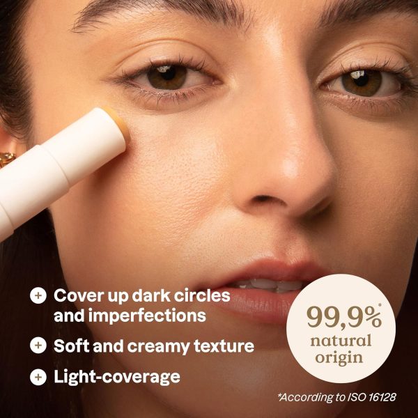 ⁦ATTITUDE Oceanly Plastic-Free Light Coverage Under Eye Concealer Stick, Titanium Dioxide-Free, EWG Verified, Vegan & Cruelty-free Makeup, Dune, 5.7 grams⁩ - الصورة ⁦2⁩