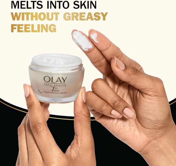 ⁦Olay Total Effects Anti-Aging Night Firming Cream & Face Moisturizer with Vitamin C & E, 1.7 Fluid Ounce⁩ - الصورة ⁦5⁩
