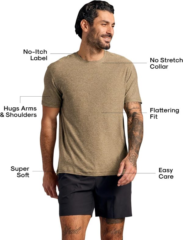 ⁦True Classic Tees Premium Fitted Men's T-Shirts - 4 Pack Crew Neck⁩ - الصورة ⁦2⁩