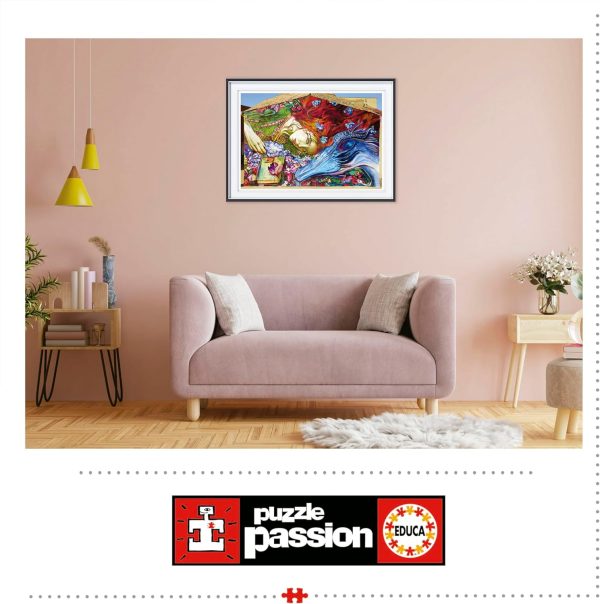 ⁦Educa - Street Art by Lily Brick - Sant Jordi - 1000 Piece Jigsaw Puzzle - Puzzle Glue Included - Completed Image Measures 26.77" x 18.9" - Ages 14+ (19926)⁩ - الصورة ⁦4⁩