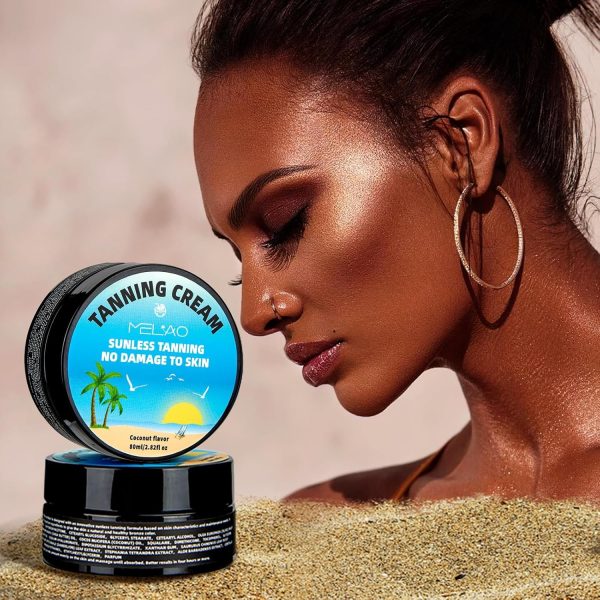 ⁦NALACAL Self-Tanning Cream for Face and Body, Self Tanning Without The Sun, Streak-Free, Fake Tan & Quick Tan for Natural-Looking for Men & Women,Coconut⁩ - الصورة ⁦3⁩