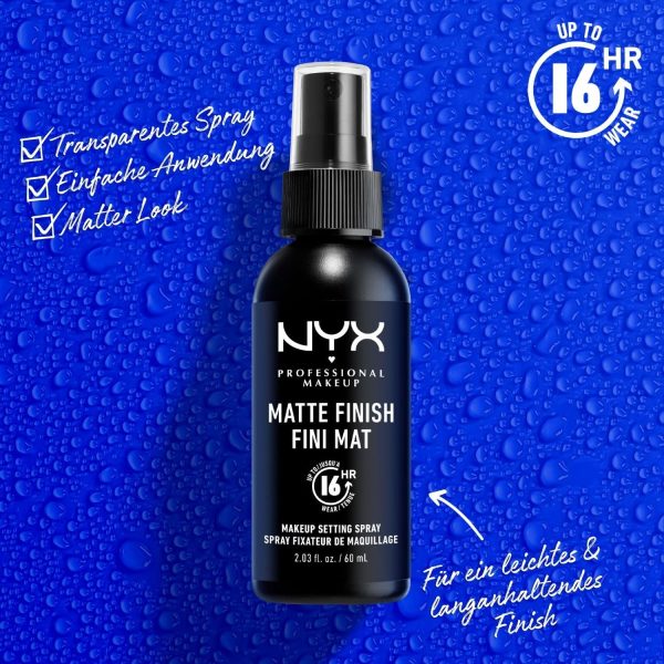 ⁦NYX Professional Makeup Setting Spray, Long Lasting Formula, Vegan, Matte Finish, Pack of 2, 60 ml⁩ - الصورة ⁦3⁩