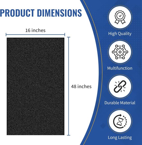 ⁦5mm*40cm*122cm，Universal Cut to Fit Carbon Pad Pre Filter Roll for Air Purifiers Furnace Filters and Air Conditioner Filters,Equipped with self-adhesive⁩ - الصورة ⁦9⁩