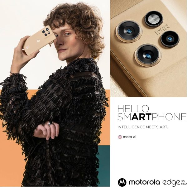 ⁦Motorola Edge 50 Neo Dual-SIM 512GB ROM + 12GB RAM (GSM Only | No CDMA) Factory Unlocked 5G Smartphone (Pantone Lattè) - International Version⁩ - الصورة ⁦2⁩