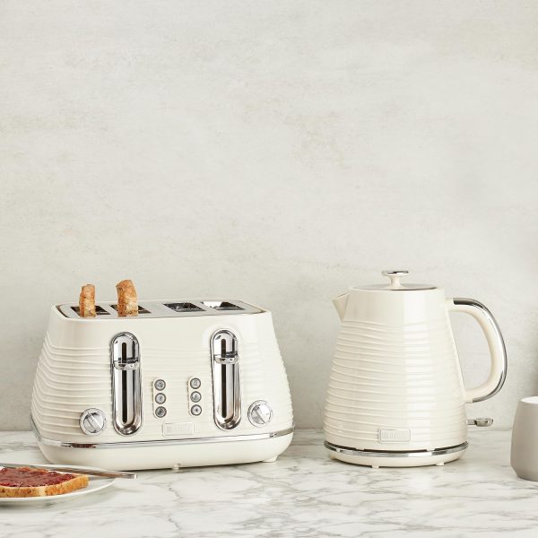 ⁦Haden Devon Cream Electric Kettle - 1.7L Capacity, BPA-Free, Auto-Shutoff & Boil-Dry Protection - 3000W Fast Boil, Ergonomic Design⁩ - الصورة ⁦7⁩