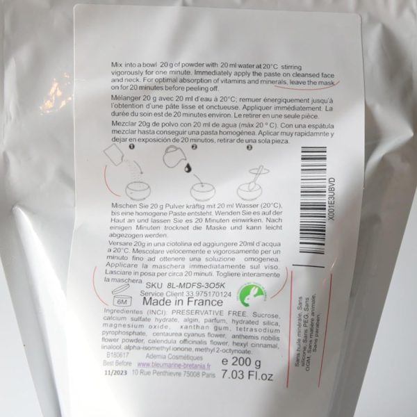 ⁦ANTI POLLUTION TRANSLUCENT ALGINATE FACIAL PEEL-OFF MASK - DETOX POWDER CLEANSING BLACKHEAD ACNE DEEP PORE CLEANSING AIR POLLUTION IMPURITIES TOXINS 10 TREATMENTS 200g/0.44lbs/7.05oz (FLOWER PETALS)⁩ - الصورة ⁦11⁩