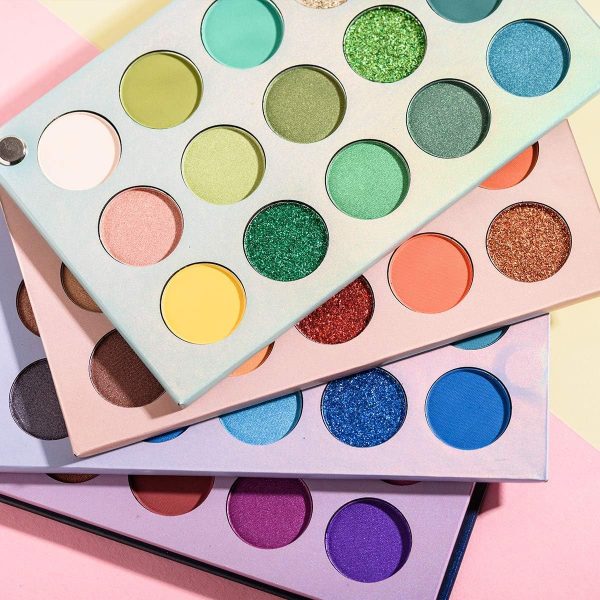 ⁦60 Color Board Eyeshadow Palette - Highly Pigmented 60 Shades Matte Shimmer Glitter Vegan Makeup Palette for Beginners - Waterproof, Blendable, Long-Lasting - Cruelty-Free⁩ - الصورة ⁦6⁩