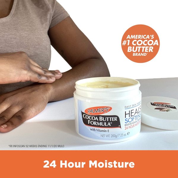 ⁦Palmer's Cocoa Butter Formula Daily Skin Therapy Solid Lotion with Vitamin E, Body Moisturizer for Extremely Dry Skin, Softens and Soothes, 7.25 Ounces (Pack of 3)⁩ - الصورة ⁦4⁩