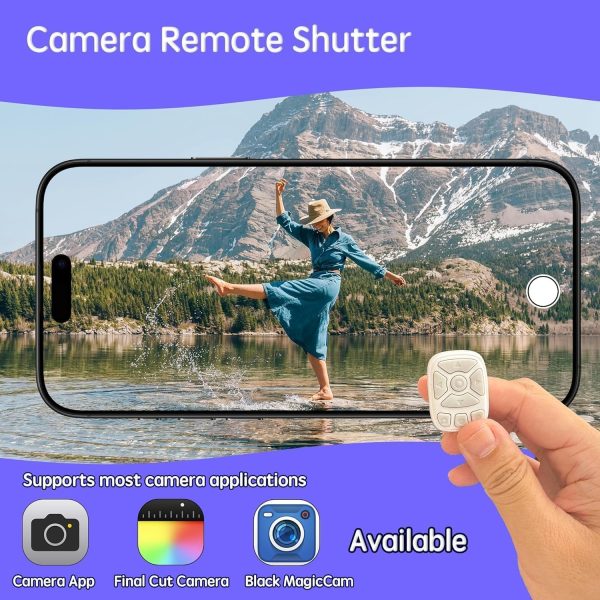 ⁦Tiktok Scrolling Ring, Bluetooth TIK Tok Remote Controll, Scroller for iPhone, iPad, Andriod S22 - Black⁩ - الصورة ⁦6⁩