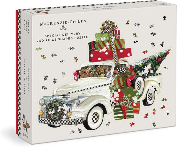 Galison MacKenzie-Childs Special Delivery 750 Piece Shaped Puzzle
