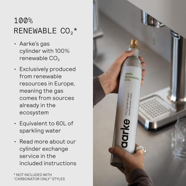 ⁦Aarke - Carbonator III Premium Carbonator/Sparkling & Seltzer Water Maker with PET Bottle (Matte Black), AAC3-Black⁩ - الصورة ⁦7⁩