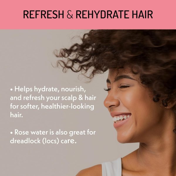⁦(240ml) - Eve Hansen Organic Rose Water Spray for Face HUGE 240ml Moroccan Rosewater Face Toner and Makeup Setting Spray Soothing Neck and Face Mist to Reduce Eye Puffiness, Dark Circles and Redness⁩ - الصورة ⁦4⁩