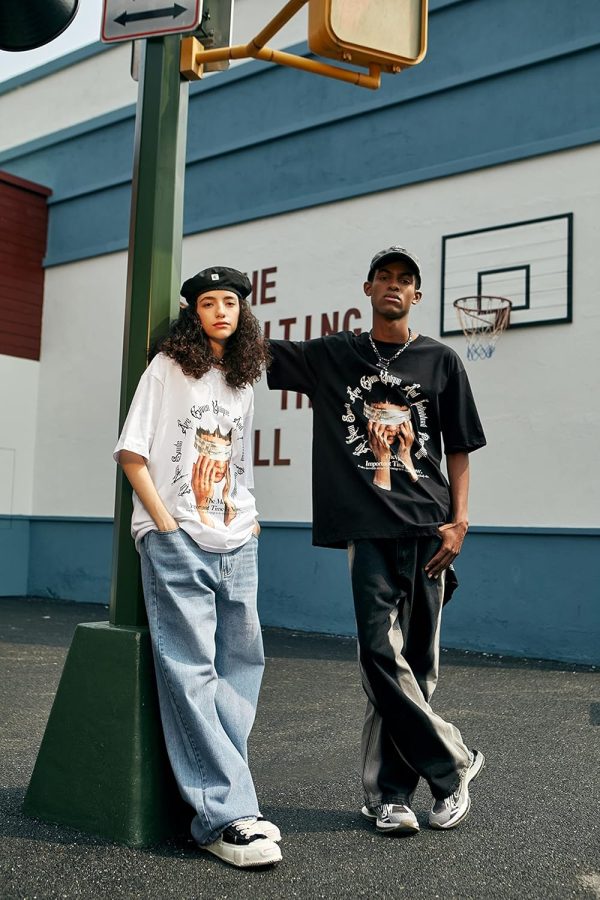 ⁦Nayaboo Graphic Tees Men, Vintage Y2K Printed T-Shirt, Summer Unisex Crew Neck Cotton Tops, Casual Shirt for Men, Women⁩ - الصورة ⁦7⁩