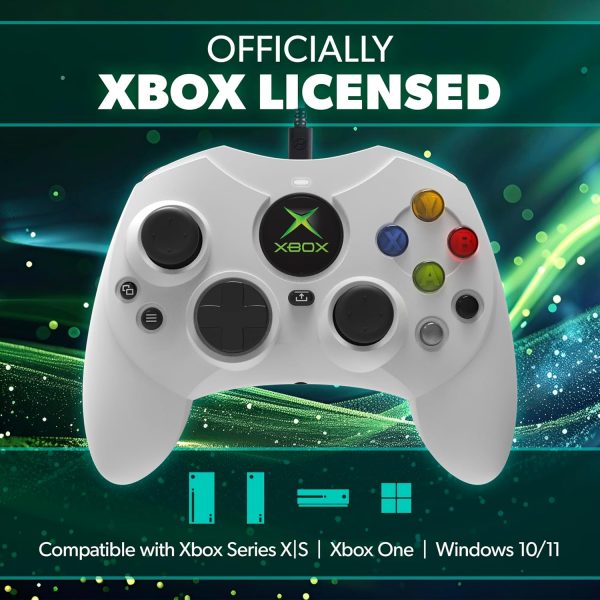 ⁦Hyperkin DuchesS Wired Controller - White - Officially licensed S Controller replica for use with Xbox Series X|S, Xbox One, Windows 10|11, PC, Video Game Controller with Hall Effect Sticks, 3.5MM,⁩ - الصورة ⁦2⁩