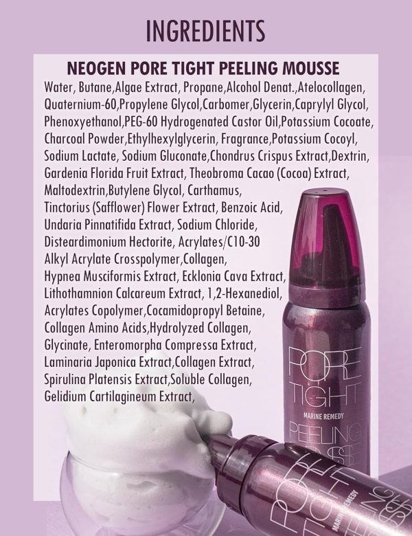 ⁦DERMALOGY by NEOGENLAB NEOGEN PORE TIGHT PEELING MOUSSE 2.7 oz / 80ml⁩ - الصورة ⁦7⁩