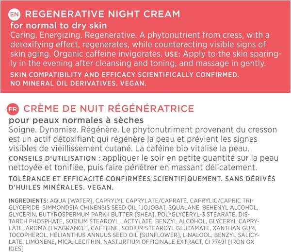 ⁦ANNEMARIE BÖRLIND Energynature System Pre-Aging Regenerative Night Cream for Unisex 1.7 oz Cream⁩ - الصورة ⁦2⁩