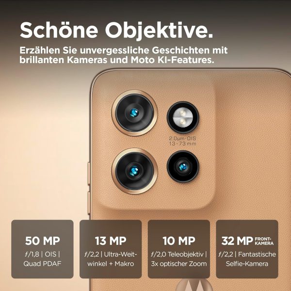 ⁦Motorola Edge 50 Neo Dual-SIM 512GB ROM + 12GB RAM (GSM Only | No CDMA) Factory Unlocked 5G Smartphone (Pantone Lattè) - International Version⁩ - الصورة ⁦3⁩