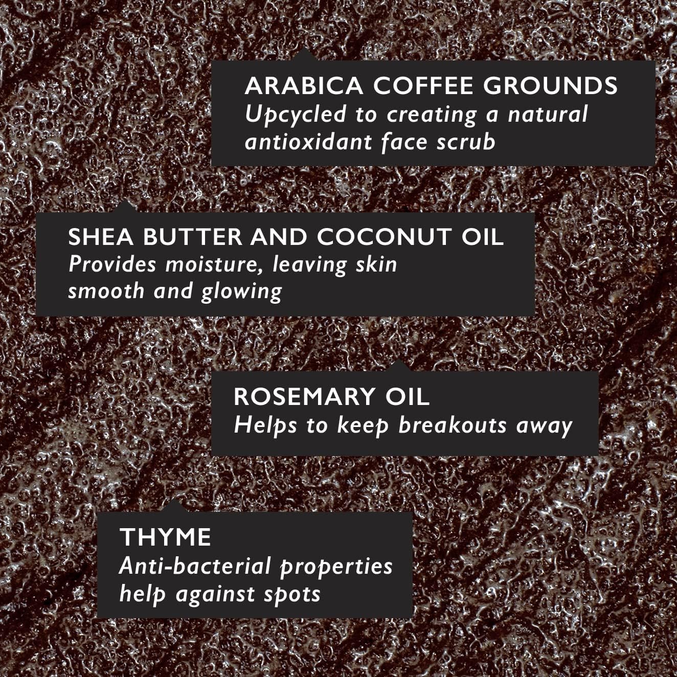 UpCircle Coffee Face Scrub - Herbal Blend For Oily, Combination + Spot Prone Skin 3.5oz - Tea Tree, Shea Butter, Coconut + Rosehip Oil - Natural, Vegan Face Exfoliator For Soft, Smooth Skin 2 UpCircle Coffee Face Scrub - Herbal Blend For Oily, Combination + Spot Prone Skin 3.5oz - Tea Tree, Shea Butter, Coconut + Rosehip Oil - Natural, Vegan Face Exfoliator For Soft, Smooth Skin - الصورة 2