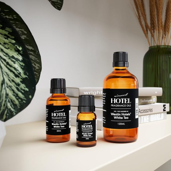 ⁦Hotel Diffuser Oil Inspired by Westin White Tea Hotel Scent - AirScent No. 1012 Fragrance Oil Blend - 30 mL, 1 fl oz Glass Dropper Bottle for Aromatherapy Diﬀusers and Humidifiers⁩ - الصورة ⁦4⁩