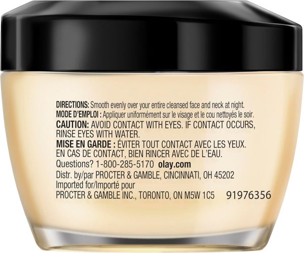 ⁦Olay Total Effects Anti-Aging Night Firming Cream & Face Moisturizer with Vitamin C & E, 1.7 Fluid Ounce⁩ - الصورة ⁦7⁩