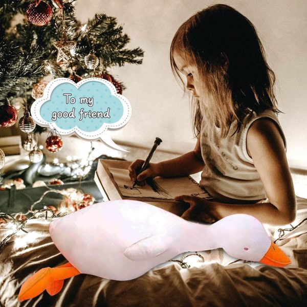⁦TERRIFI 25.6 Inches Duck Plush Toy, Stuffed Animal Throw Plushie Doll, Super Soft Hugging Pillow for Every Age, White⁩ - الصورة ⁦4⁩