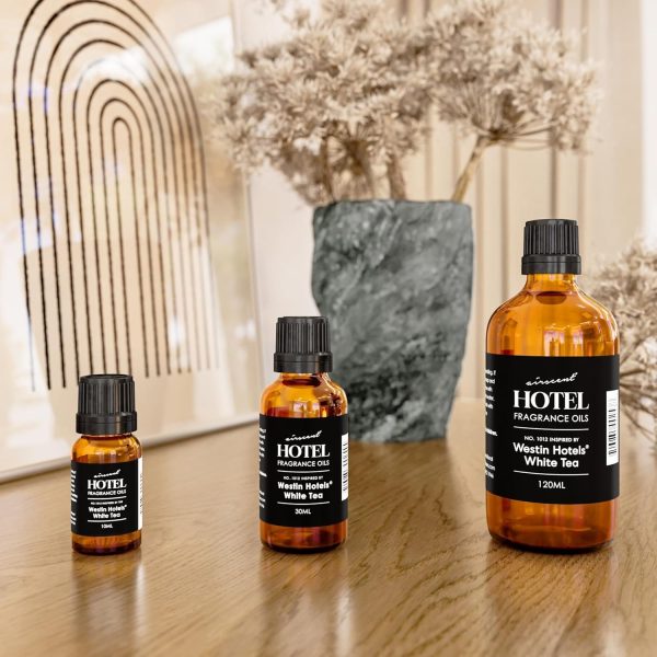 ⁦Hotel Diffuser Oil Inspired by Westin White Tea Hotel Scent - AirScent No. 1012 Fragrance Oil Blend - 30 mL, 1 fl oz Glass Dropper Bottle for Aromatherapy Diﬀusers and Humidifiers⁩ - الصورة ⁦7⁩
