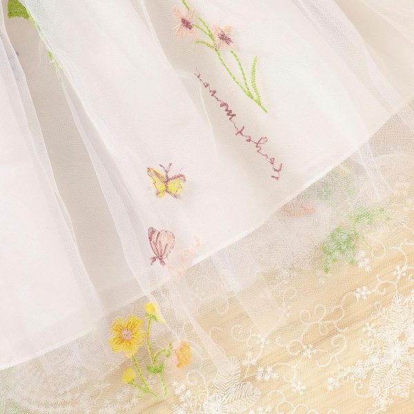 ⁦Toddler Girl Tulle Dress for Summer—Sleeveless Ruffle Design, Lightweight and Breathable, Suitable for Parties, Daily Wear, or Photo⁩ - الصورة ⁦4⁩