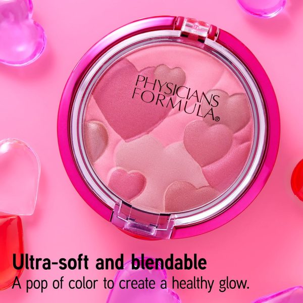 ⁦Physicians Formula Happy Booster Heart Blush Glow & Mood Boosting, Rose, Dermatologist Tested⁩ - الصورة ⁦2⁩