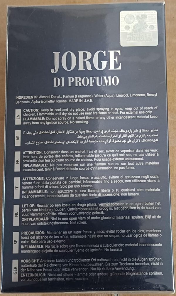⁦Maison Alhambra Jorge Di Profumo | Eau De Parfum 100ml |⁩ - الصورة ⁦3⁩