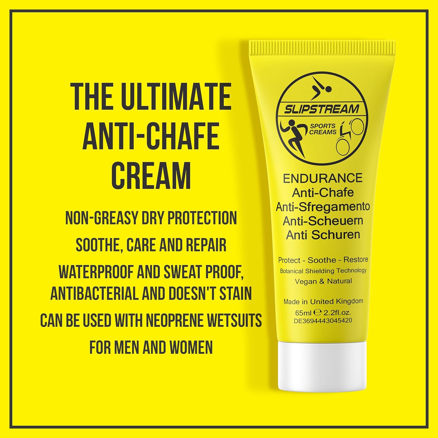 Slipstream Anti Chafing Cream,for Inner Thigh ❘ Anti Friction Chafing Cream, Chafing Gel & Spray Alternative, Skin Healing Relief for Runners & Cycling, Made with Natural Ingredients & Vegan Friendly 3 Slipstream Anti Chafing Cream,for Inner Thigh ❘ Anti Friction Chafing Cream, Chafing Gel & Spray Alternative, Skin Healing Relief for Runners & Cycling, Made with Natural Ingredients & Vegan Friendly - الصورة 3