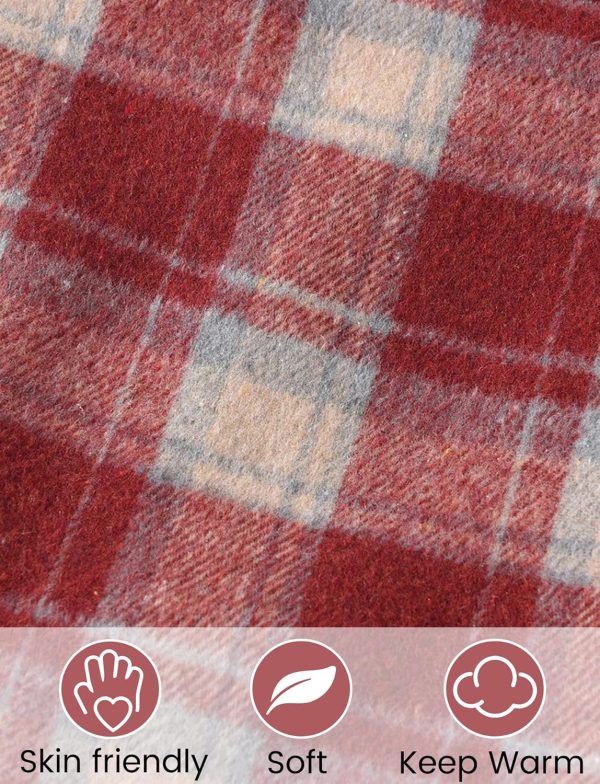 ⁦SEAUR Kids Girls Short Skirt Tweed Mini Skirt Elasticated Waist Plaid School Skorts A-line Elegant Skirt with Lining Shorts for Fall Winter 110-170⁩ - الصورة ⁦5⁩