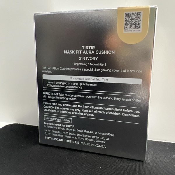 ⁦TIRTIR Aura Glow Cushion | Semi-Glow Finish, 72-Hour Radiance, Buildable coverage, Moisturized, Buildable skin, Korean Cushion, Pack of 1 (0.63 oz.), 21N Ivory⁩ - الصورة ⁦8⁩