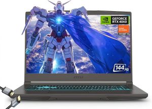 MSI Thin 15.6 inch 144Hz FHD Thin Bezel IPS Gaming Laptop, AMD Ryzen 5 7535HS, NVIDIA GeForce RTX 4060 -Window 11, w/HDMI Cable (2025) (32GB RAM | 2TB PCIe SSD)
