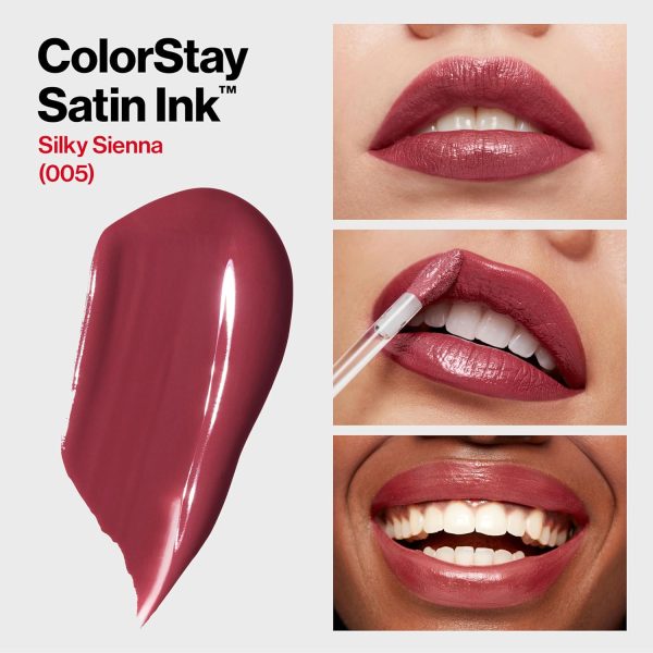 ⁦Revlon ColorStay Satin Ink Liquid Lipstick - Silky Sienna⁩ - الصورة ⁦2⁩