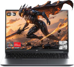 KAIGERR 2025 New AMD Laptop, Laptop with AMD Ryzen 7 6800H (8C/16T, Up to 4.70GHz), 16GB DDR5 512GB NVMe SSD Laptop Computer, Up to 4TB, 16-inch FHD Display, WiFi 6, Backlit KB, Type-C, Dual Fans