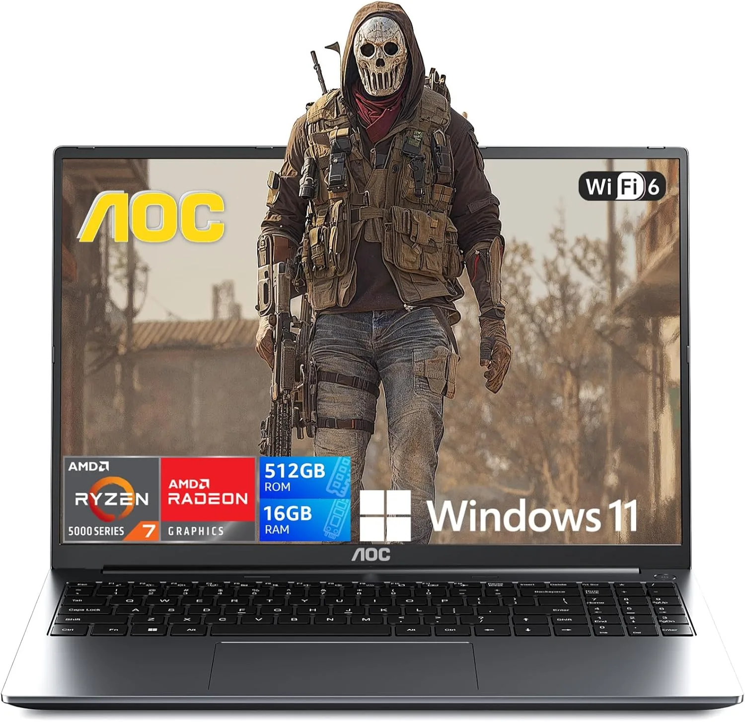 2025 AMD Laptop, 16.1 inch Laptop Computer with AMD Ryzen 7 7735HS Processor (8C/16T, up to 4.75GHz), 16GB DDR5 512GB NVMe SSD Laptop Computer, 16-inch FHD Display, WiFi 6, Backlit KB, Webcam,HDMI