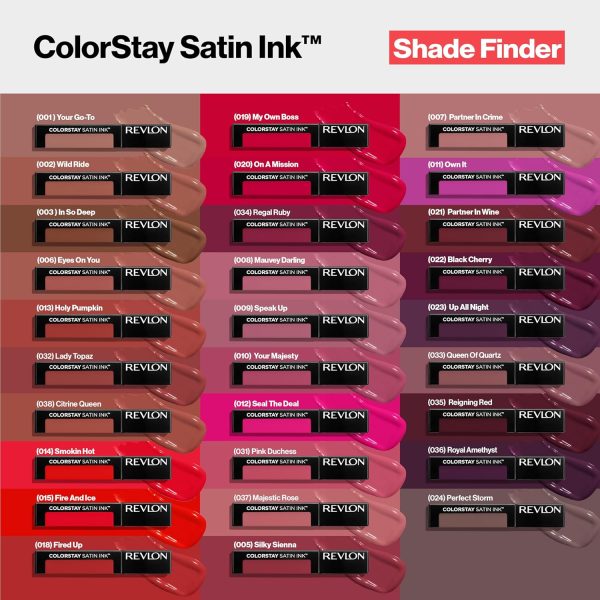 ⁦Revlon ColorStay Satin Ink Liquid Lipstick - Silky Sienna⁩ - الصورة ⁦6⁩