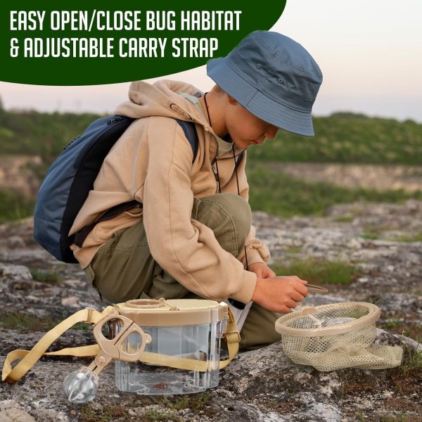 ⁦KASTWAVE Children's Bug Discovery Kit, Kids Outdoor Explorer Kit with Bug Collector, Telescopic Net, Viewer & Carrying Strap - Great Science Gift for Young Explorers⁩ - الصورة ⁦3⁩