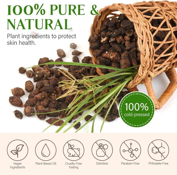 ⁦GOGIFTGO Cyperus Rotundus Oil,Cyperus Oil,Cyprus Rotundus Oil for Hair Removal,Cyperus Oil Natural, Soothing and gentle,Reducing Body Hair Growth,Smooth Skin & Hair Removal,60ml⁩ - الصورة ⁦6⁩