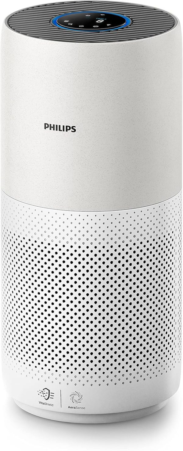 PHILIPS Air Purifier High Performance for Rooms Size of 98 m² removes house dust/aerosols and uncomfortable smell -Series 2000i AC2939/90