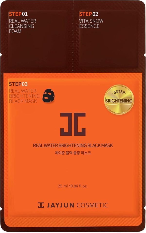 ⁦JAYJUN Real Water Brightening Black Mask 25ml (10 Masks)⁩ - الصورة ⁦3⁩