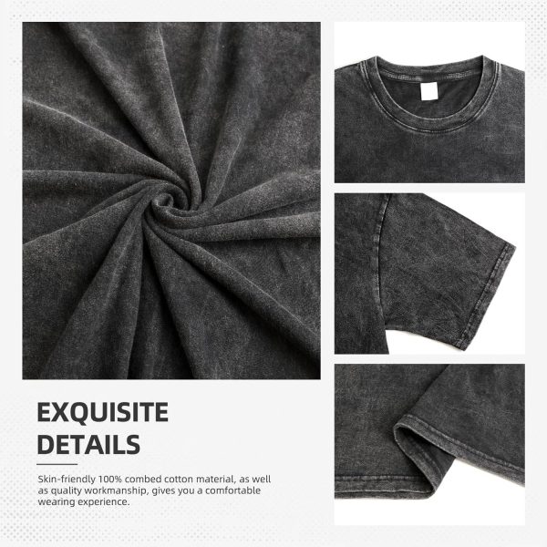 ⁦Joyidec Mens Graphic Cotton T-Shirts Tees Men's Crew Unisex Wash T-Shirts for Men or Women⁩ - الصورة ⁦5⁩